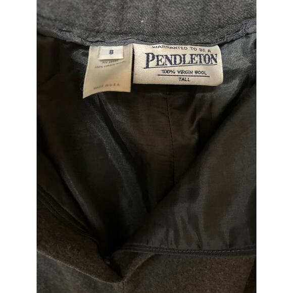 Pendleton Vintage 2000s 100% Virgin Wool Gray Trouser Pants Women’s Size 8 Tall - Picture 3 of 9